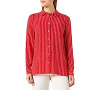 Tommy Hilfiger Damen Bluse Cupro Rope Hemdbluse, Rot (Rope Stripes Fireworks), 38