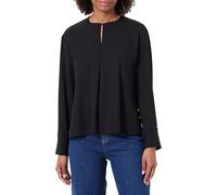 Tommy Hilfiger Damen Bluse Relaxed mit Schlitz, Schwarz (Black), 42