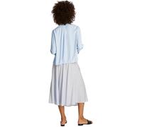 Tommy Hilfiger Damen Bluse Soft Viscose mit V-Ausschnitt, Blau (Breezy Blue), 44