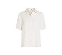 Tommy Hilfiger Damen Bluse SOFT VISCOSE SHIRT Relaxed Fit, offwhite, Gr. 36