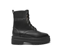 Tommy Hilfiger Damen Boots Stiefel Schnürstiefel (Schwarz, 37, EU Schuhgrößensystem, Erwachsene, Numerisch, M, 37)