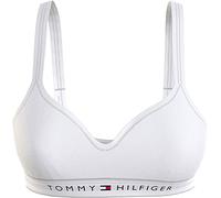 Tommy Hilfiger für Damen. UW0UW04612 Weißer BH mit V-Ausschnitt (L), Bio-Baumwolle, Nachhaltig