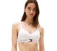 Bralette-BH "BRALETTE LIFT", Damen, Gr. XL (42/44), N-Gr, weiß, Jersey, Obermaterial: 90% Baumwolle, 10% Elasthan, TOMMY HILFIGER UNDERWEAR, unifarben, Basic, körpernah, BHs, mit kontrastfarbenen Deta