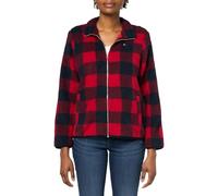 Tommy Hilfiger Damen Buffalo Check Long Sleeve Zipup Sportswear Jacket Kapuzenpullover, Sky Captain/Chili Pepper, L