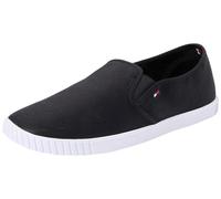 Tommy Hilfiger CANVAS SLIP-ON SNEAKER Cupsole Sneaker Damen, Schwarz (Black), 36 EU