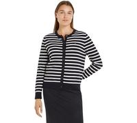 Tommy Hilfiger Damen Cardigan Jersey Stitch Cardigan Elegant, Mehrfarbig (Desert Sky/Ivory Petal STP), L