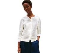 Tommy Hilfiger Damen Cardigan Jersey Stitch Elegant, Mehrfarbig (Ivory Silk/Dark Night Navy STP Gs), XXL