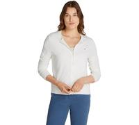 Tommy Hilfiger Damen Cardigan Jersey Stitch Elegant, Weiß (Ecru), M