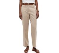 Chinohose TOMMY HILFIGER "COTTON SLIM STRAIGHT CHINO", Damen, Gr. 40, N-Gr, beige, Web, Obermaterial: 65% Baumwolle, 33% Lyocell, 2% Elasthan. Futter: 100% Baumwolle, unifarben, straight fit lang, Hos