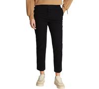 Tommy Hilfiger Damen Chino Hose Stretch Slim Knöchelfrei, Schwarz (Black), 36