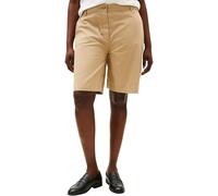 Shorts TOMMY HILFIGER CURVE "CRV CO BLEND GMD CHINO SHORT", Damen, Gr. 54, N-Gr, beige, Web, Obermaterial: 65% Baumwolle, 33% Lyocell, 2% Elasthan, unifarben, relaxed fit knielang, Hosen Shorts, in Gr