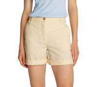 Chinoshorts TOMMY HILFIGER "CO BLEND GMD CHINO SHORT", Damen, Gr. 44, N-Gr, weiß (ivory petal), Web, Obermaterial: 65% Baumwolle, 33% Lyocell, 2% Elasthan, unifarben, casual, regular fit kurz, Hosen, 