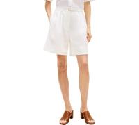 Tommy Hilfiger Damen Chino Shorts Linen Blend mit weitem Bein, Weiß (Th Optic White), 36