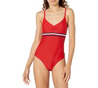 Tommy Hilfiger Damen Classic V-Neck One Piece Swimsuit Einteiler, Scarlet Multi, XX-Large