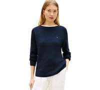 Tommy Hilfiger Regular Fit Pullover aus reiner Baumwolle in Marine, Größe L