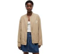 Tommy Hilfiger Damen Cotton Bomber WW0WW49846 Bomberjacke, Beige (Camel), 36
