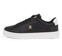 Plateausneaker TOMMY HILFIGER "ESSENTIAL CHIC COURT SNEAKER" Gr. 40, schwarz-weiß (schwarz, weiß) Damen Schuhe (60751125-40) schwarz, weiß
