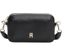 Tommy Hilfiger Damen Crossbody Bag Tasche Chic Flap Crossover Klein, Schwarz (Black), Einheitsgröße