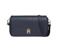 Umhängetasche TOMMY HILFIGER "TH EMBLEM FLAP CROSSOVER" Gr. B/H/T: 21,5 cm x 12,5 cm x 5 cm, blau (dw6 space blue) Damen Taschen Handtaschen mit TH-Emblem vorne (57562822-0)