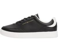 Tommy Hilfiger Damen Cupsole Sneaker Casual aus Leder, Schwarz (Black), 42