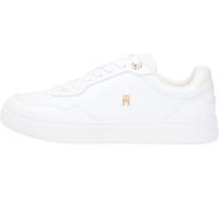Plateausneaker TOMMY HILFIGER "CASUAL CUPSOLE SNEAKER", Herren, Gr. 40, weiß, beige, Leder, Schuhe Plateausneaker, Schnürschuh, Freizeitschuh, Halbschuh im angesagten Basek-Look (19507565-40) weiß, be