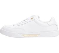 Tommy Hilfiger Damen Cupsole Sneaker Essential Chic Court aus Leder, Weiß (White), 39