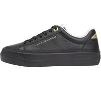 Tommy Hilfiger Damen Cupsole Sneaker Foxing zum Schnüren, Schwarz (Black), 38