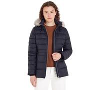 Tommy Hilfiger Damen Daunenjacke Down Jacket With Fur Winter, Blau (Desert Sky), XXS