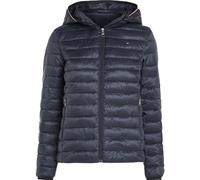 Tommy Hilfiger Damen Daunenjacke Padded Global Stripe Jacket mit Kapuze, Blau (Desert Sky), 3XL