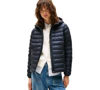Tommy Hilfiger Damen Daunenjacke Padded Global Stripe Jacket mit Kapuze, Blau (Desert Sky), M