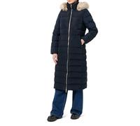 Tommy Hilfiger Damen Daunenmantel Heritage Tyra Maxi With Fur mit Kapuze, Blau (Desert Sky), XXS