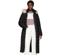 Tommy Hilfiger Damen Daunenmantel Heritage Tyra Maxi With Fur mit Kapuze, Schwarz (Black), XS