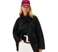 Tommy Hilfiger Damen DF Wool GB Trichter NK Mantel WW0WW47758 Andere Mäntel, Schwarz (Schwarz), L-XL, Schwarz (Schwarz), XL