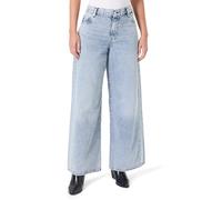 High-waist-Jeans TOMMY HILFIGER "DNM 70's WIDE LEG HW", Damen, Gr. 31, Länge 30, glis, Denim/Jeans, Obermaterial: 100% Baumwolle, unifarben, lässig geschnitten knöchellang, Jeans High-Waist-Jeans (771
