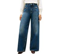 High-waist-Jeans TOMMY HILFIGER "DNM MINE 70'S WIDE LEG HW", Damen, Gr. 30, Länge 30, mine, Denim/Jeans, Obermaterial: 100% Baumwolle, Abriebeffekte, lässig geschnitten, Jeans High-Waist-Jeans (982853