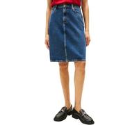 Tommy Hilfiger Damen Jeansrock Dee Straight Knielang, Blau (Dee), 36