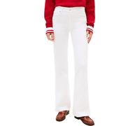Tommy Hilfiger Damen DNM White Flare Rw WW0WW49655, Weiß, 31W / 28L