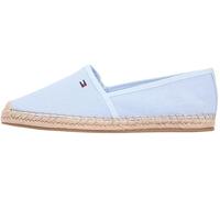 Espadrille TOMMY HILFIGER "FLAG CANVAS ESPADRILLE", Damen, Gr. 38, hellblau, Baumwolle, unifarben, Schuhe Espadrille, Slipper,Flats,Bequemschuh mit Jutebezug und Ziernähten, schmale Form (27438247-38)