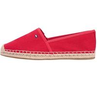 Espadrille TOMMY HILFIGER "FLAG CANVAS ESPADRILLE", Damen, Gr. 39, rot, Baumwolle, sportlich, Schuhe Espadrille, Slipper,Flats,Bequemschuh mit Jutebezug und Ziernähten, schmale Form (15904643-39)