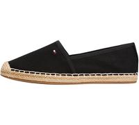 Tommy Hilfiger Damen Espadrilles Flag Canvas mit Logo, Schwarz (Black), 36