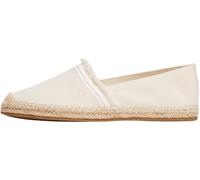 Tommy Hilfiger Damen Espadrilles Fringe Canvas Closed mit Logo, Elfenbein (Muslin), 36
