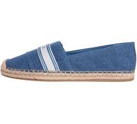 Espadrille TOMMY HILFIGER "HILFIGER WEBBING ESPADRILLE", Damen, Gr. 36, denim, Textil, unifarben mit Farbeinsatz, Schuhe Espadrille, Halbschuh, Schlupfschuh, Sommerschuh mit Logoschriftzug (17730614-3