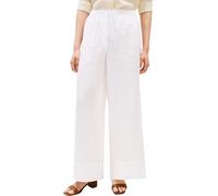 Tommy Hilfiger Damen ESS Linen Schlupfhose WW0WW48970, Weiß, Größe XXS