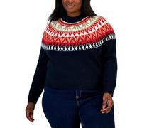 Tommy Hilfiger Damen Fairisle Langarm-Pullover mit Rundhalsausschnitt Pullover