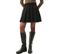 Tommy Hilfiger Damen Faltenrock Timeless Wool Pleated Mini-Länge, Schwarz (Black), 36