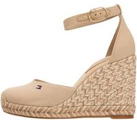Tommy Hilfiger Damen Flag High Wedge Espad Closed Toe Fw0fw09225 Keil-Espadrilles, BEIGE (Clayed Pebble), 36 EU