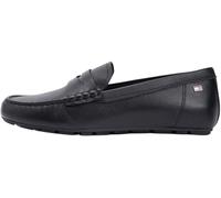 Tommy Hilfiger Damen Flag Leather Driver Loafer Fw0fw09350 Fahrerschuhe, Black (Black), 41 EU