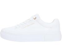 Tommy Hilfiger Damen Flatform Sneaker Foxing aus Canvas, Weiß (White), 39