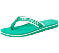 Tommy Hilfiger Damen Flip Flops Pool Slide Zehentrenner, Grün (Olympic Green), 37