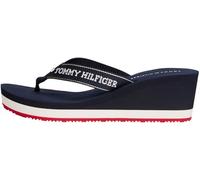 Tommy Hilfiger Damen Flip Flops Summer Sandal mit Keilabsatz, Blau (Space Blue), 40